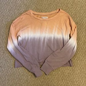 Orange & Purple Fading Long Sleeve Top